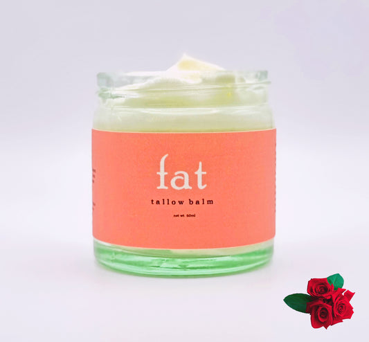 Grass-fed Tallow Balm with Rose Essential Oil